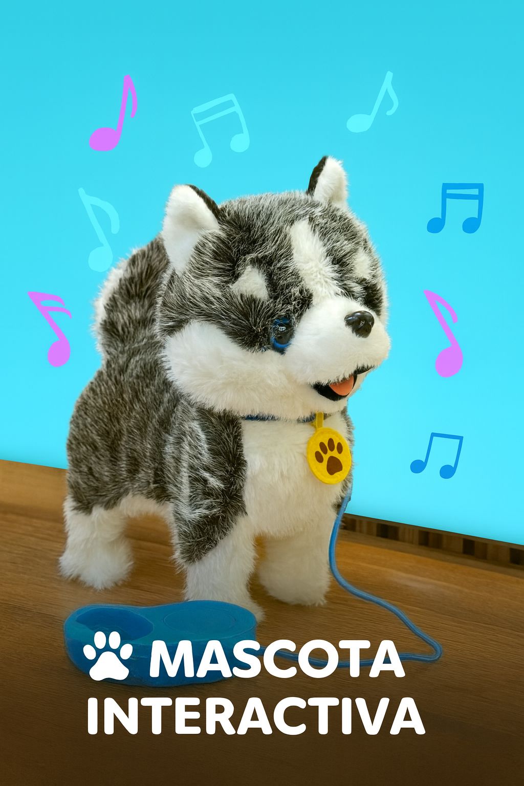 Perrito de Peluche con Collar Interactivo