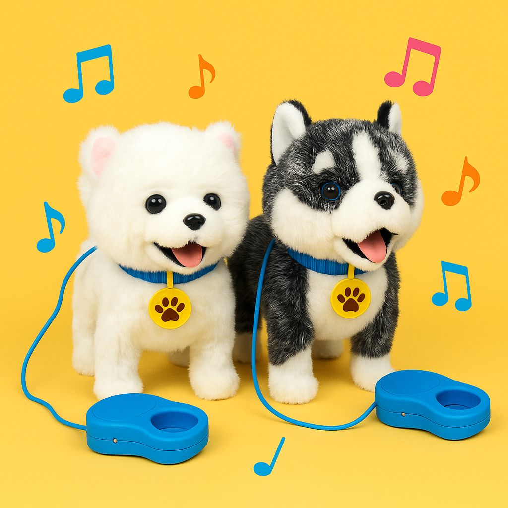 Perrito de Peluche con Collar Interactivo