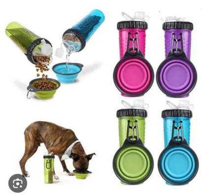 Porta Comida Mascotas 2 En 1